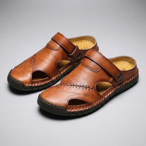 Gardaly | Men's High Quality Soft Leather Casual Sandals - CloudWay™