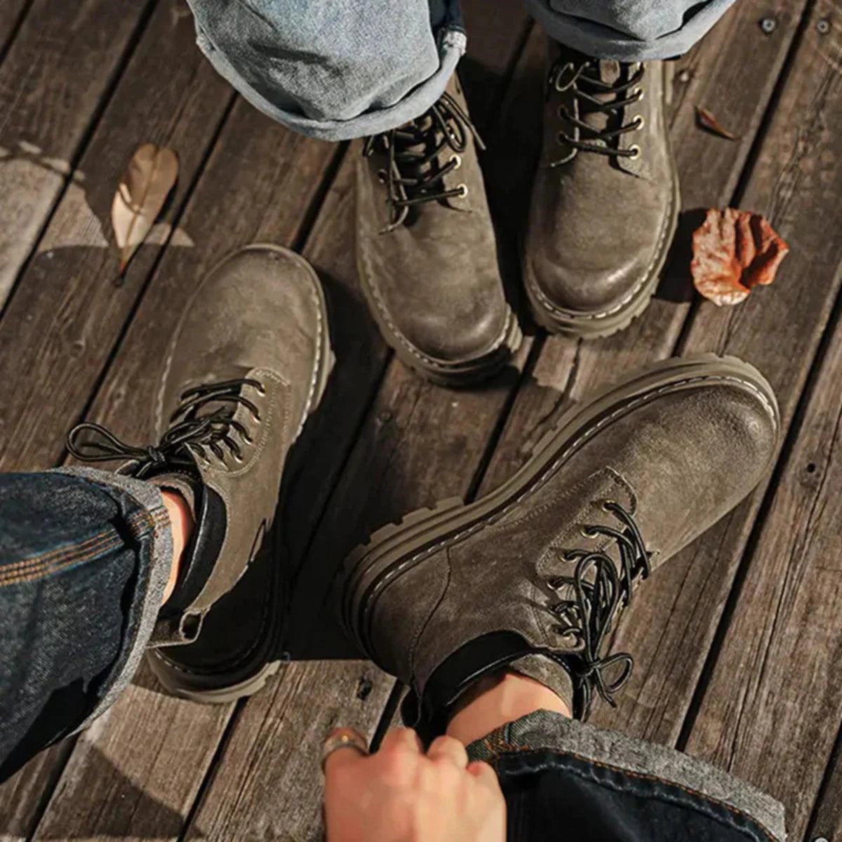 Unisex Heritage “Martin” Work Boots – Suede Leather, Grip Sole &amp; All-Day Comfort