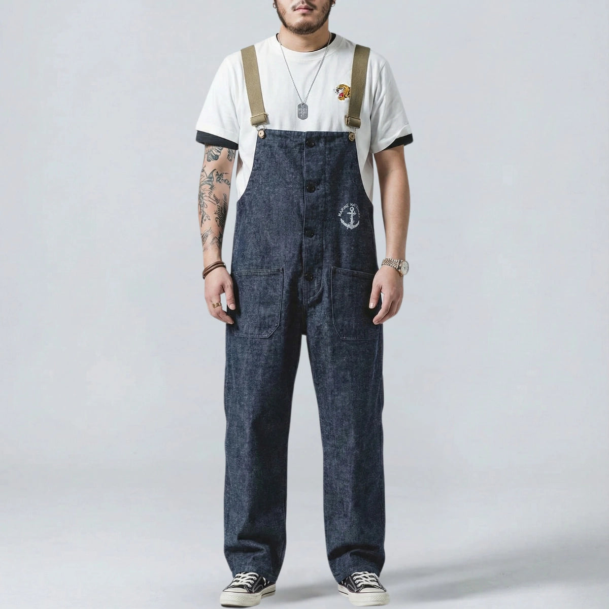 Gardaly Dockyard Navy Retro Overalls