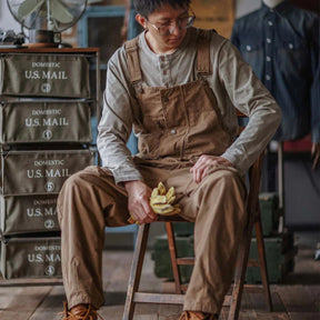 Gardaly Easy-Drape Canvas Overalls