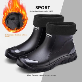 Unisex Short Wellington Rain Boots – Extra-Wide Size Range, Reinforced Build &amp; Non-Slip Grip