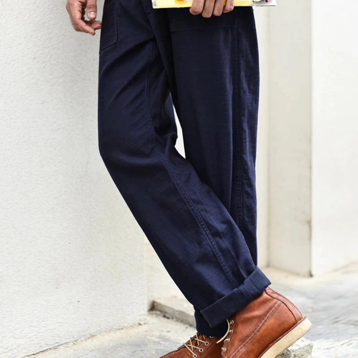Men’s Straight-Leg Casual Trousers – Fatigue Style