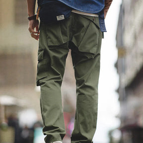 Men’s Cargo Trousers – Asymmetrical Pocket Design, Slim Fit