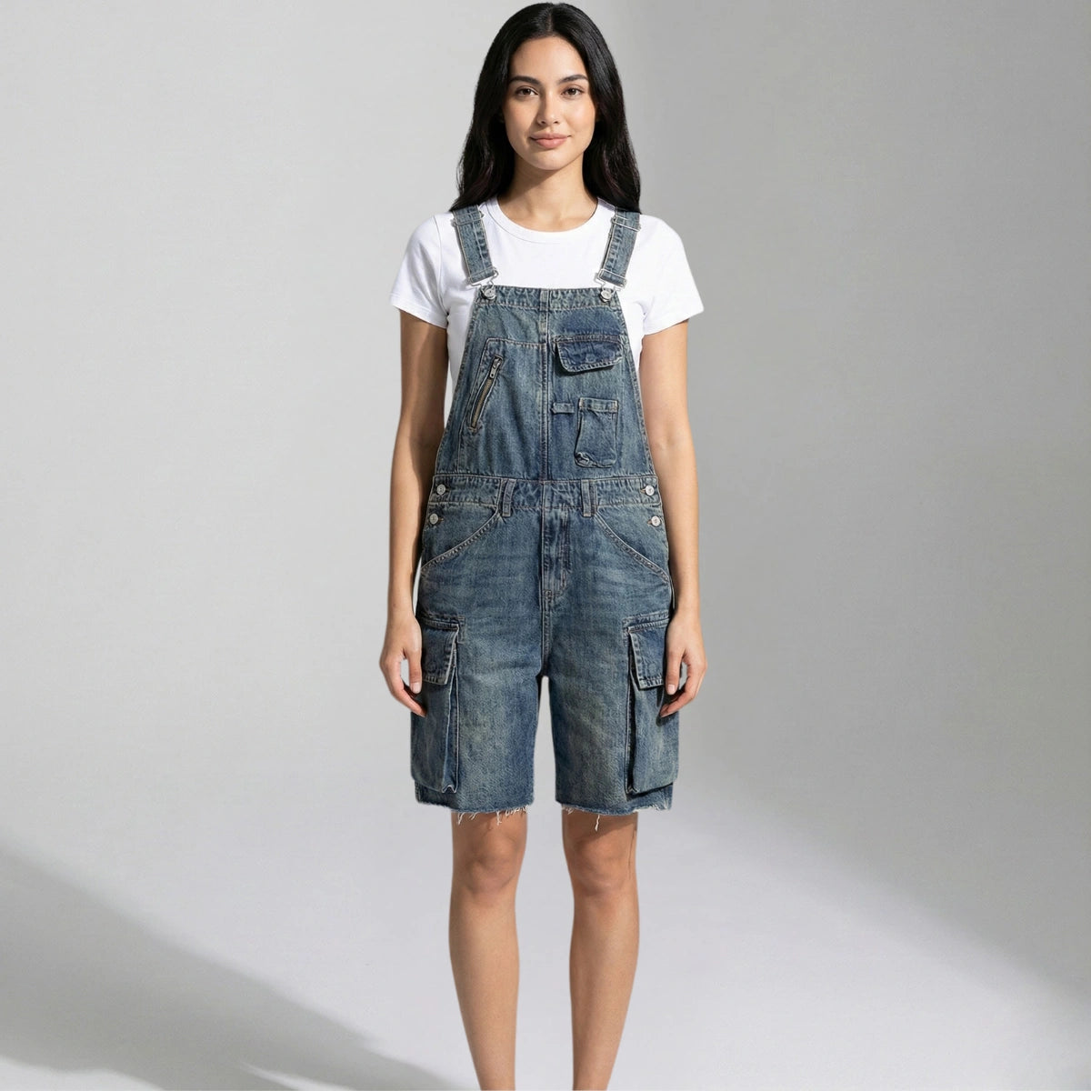 Gardaly Claire Overall Shorts