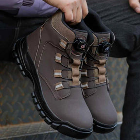 Gardaly | Men’s TorqueLock™ Waterproof Safety Boots – Steel Toe, Kevlar Midsole & Quick-Adjust Dial