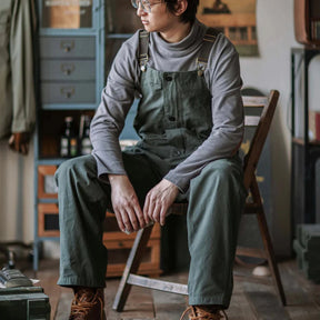 Gardaly Round-Pocket Lightweight Canvas Overalls