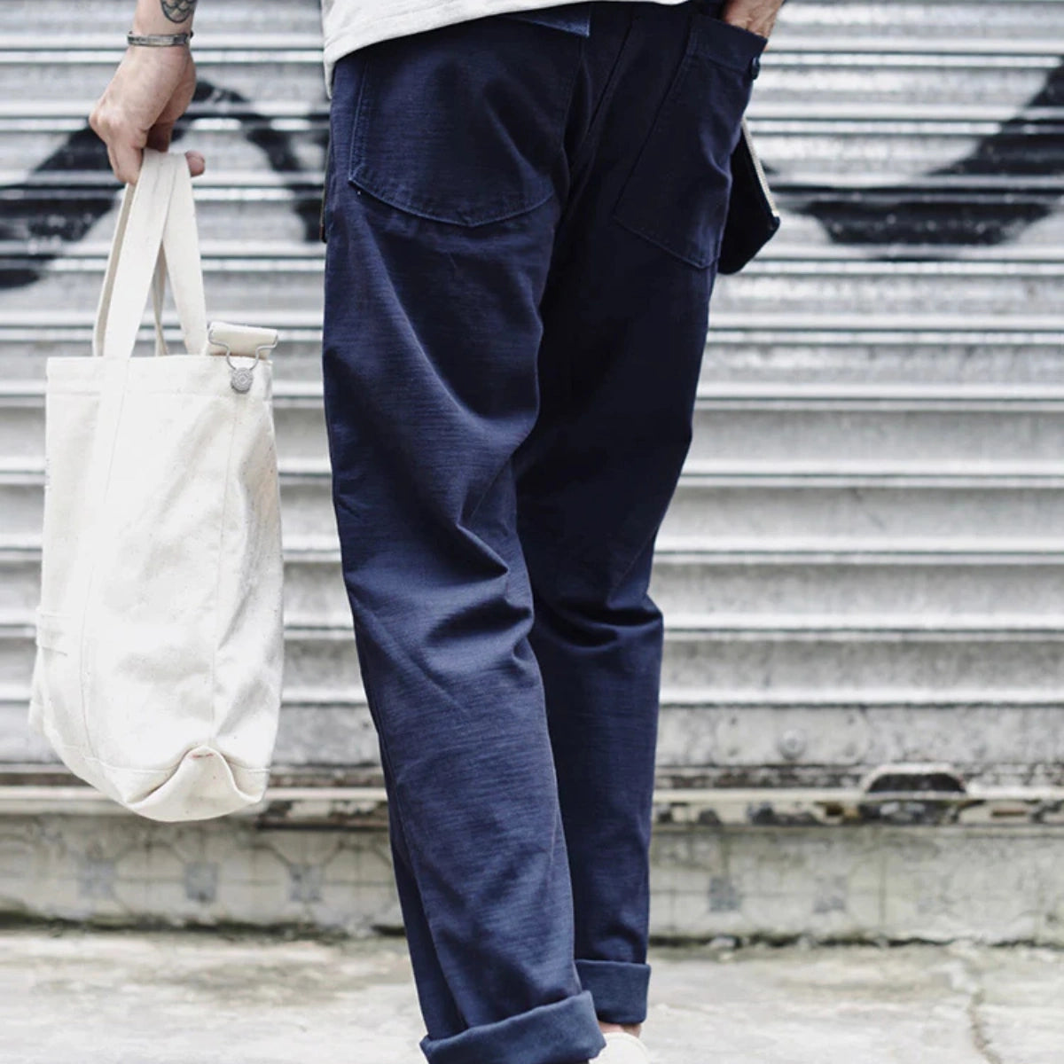 Men’s Straight-Leg Casual Trousers – Fatigue Style