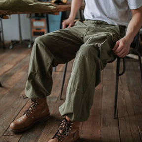 M-47 Herringbone Field Trousers – French Army-Inspired Reproduction, Linen-Lined