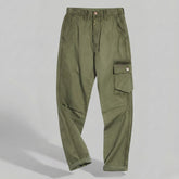 Men’s Cargo Trousers – Asymmetrical Pocket Design, Slim Fit