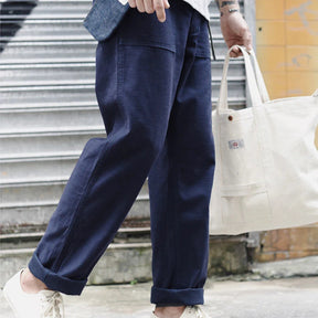 Men’s Straight-Leg Casual Trousers – Fatigue Style