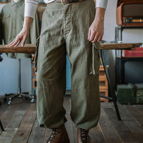 M-47 Herringbone Field Trousers – French Army-Inspired Reproduction, Linen-Lined