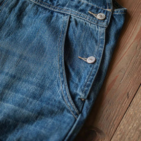 Gardaly Dual-Flap Denim Bib Overalls