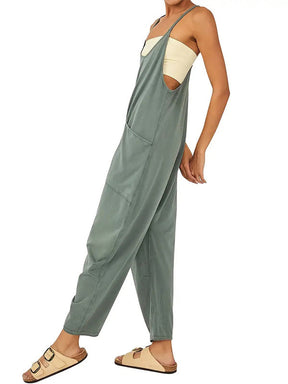 Gardaly Oversized Patch-Pocket Jumpsuit