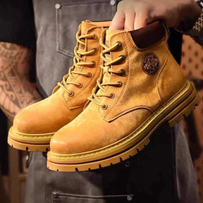 Unisex Heritage “Martin” Work Boots – Suede Leather, Grip Sole &amp; All-Day Comfort