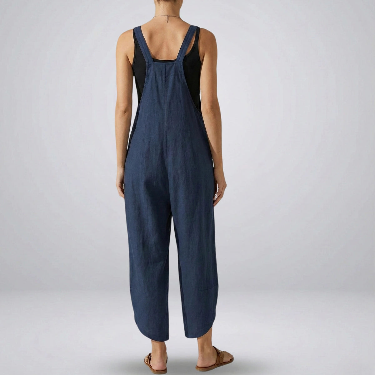 Gardaly Button-Front Casual Overalls Jumpsuit