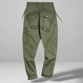 Men’s Cargo Trousers – Asymmetrical Pocket Design, Slim Fit