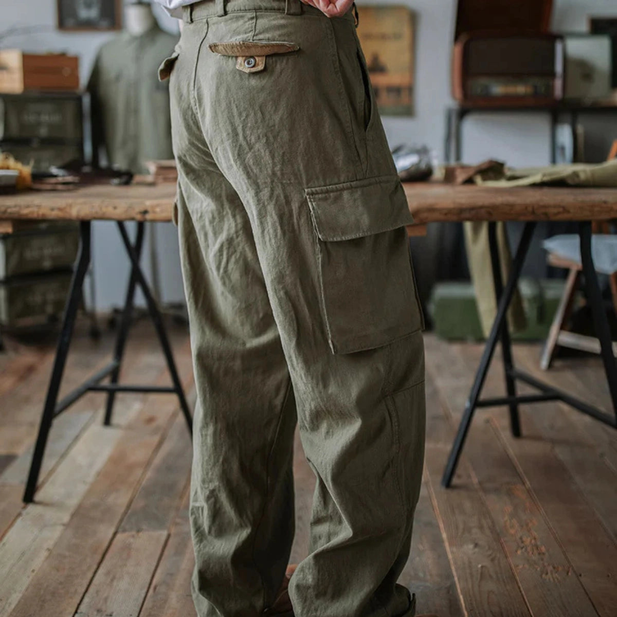 M-47 Herringbone Field Trousers – French Army-Inspired Reproduction, Linen-Lined