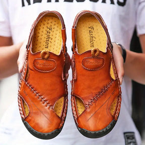 Gardaly | Men's High Quality Soft Leather Casual Sandals - CloudWay™