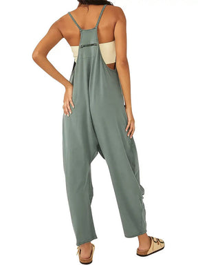 Gardaly Oversized Patch-Pocket Jumpsuit