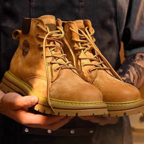 Unisex Heritage “Martin” Work Boots – Suede Leather, Grip Sole &amp; All-Day Comfort