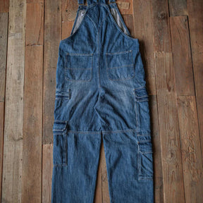 Gardaly Dual-Flap Denim Bib Overalls