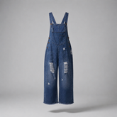 Gardaly Loosened Distressed Denim Overalls