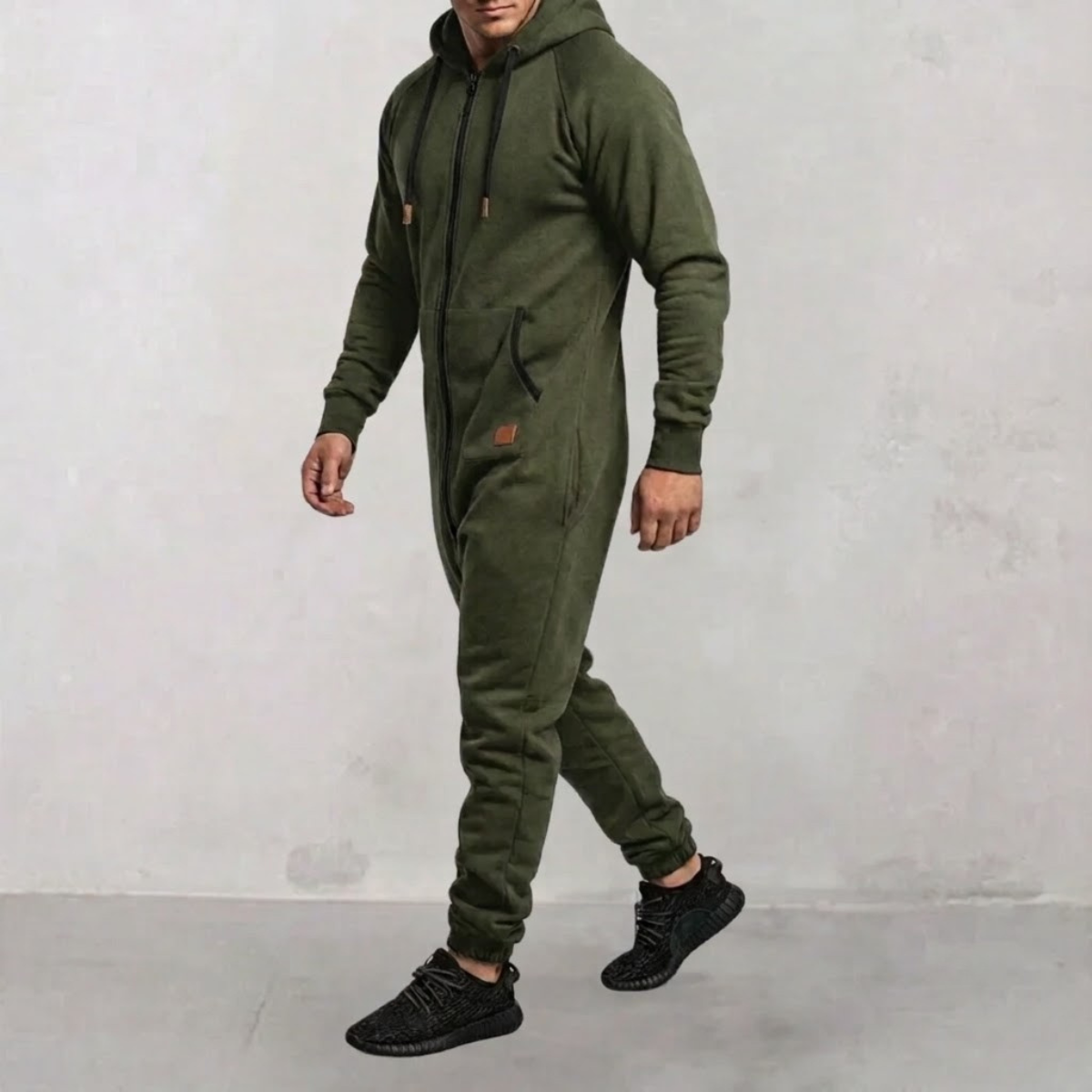 Gardaly Cosy Fleece Zip Hooded Jumpsuit