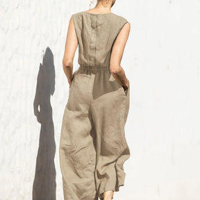 Gardaly High-Rise Sleeveless Loosened Jumpsuit