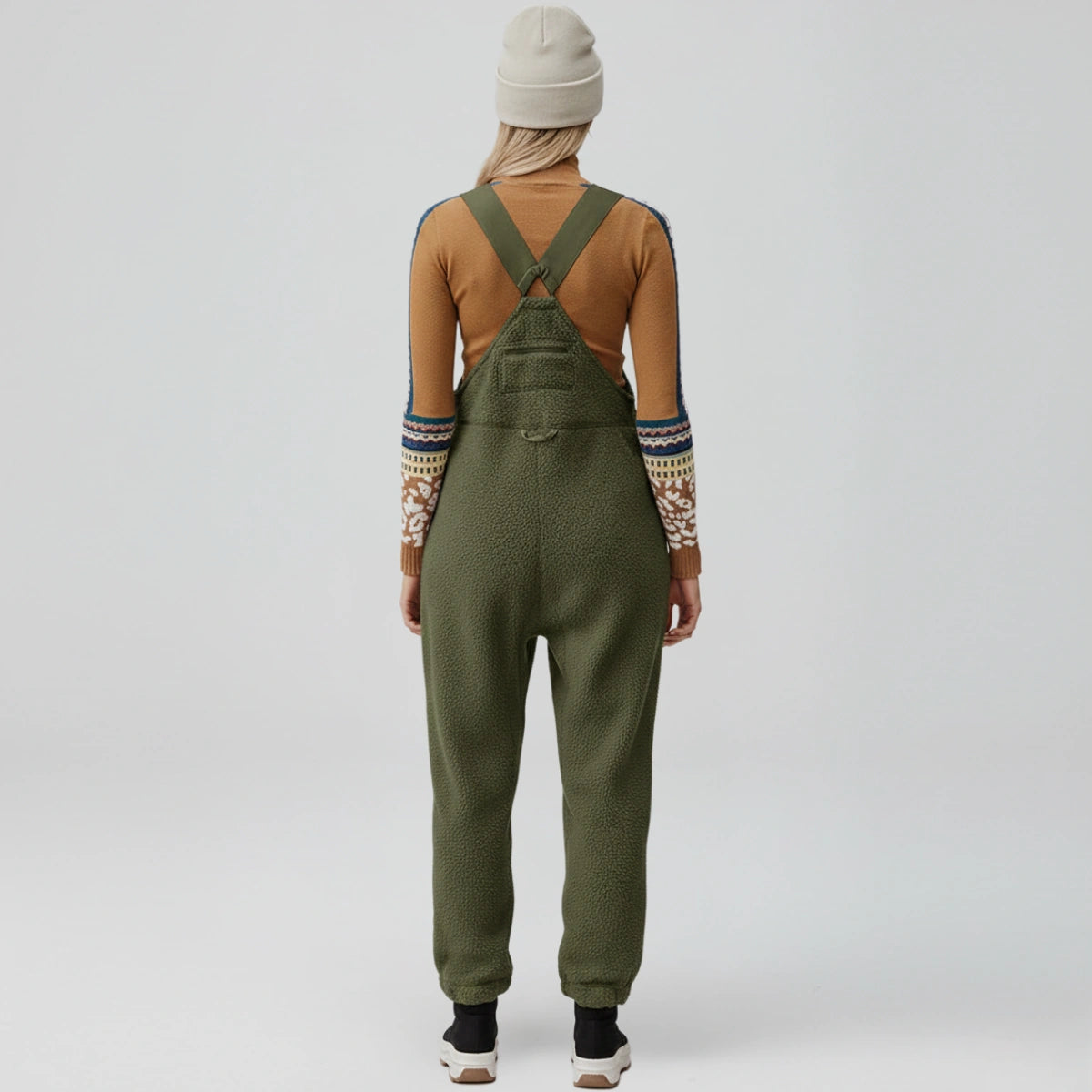 Gardaly Thermal Fleece Overalls with Zip Pockets