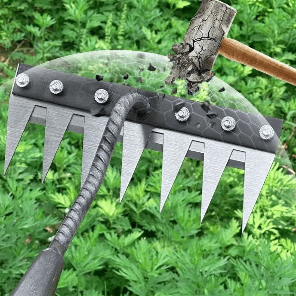 Gardaly – Reinforced Gardening Rake with Carbon Steel Teeth - IronClaw™