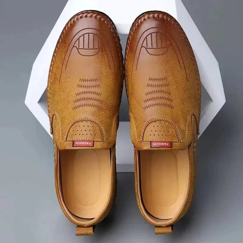 Gardaly | Leather Slip-On Moccasins for Men