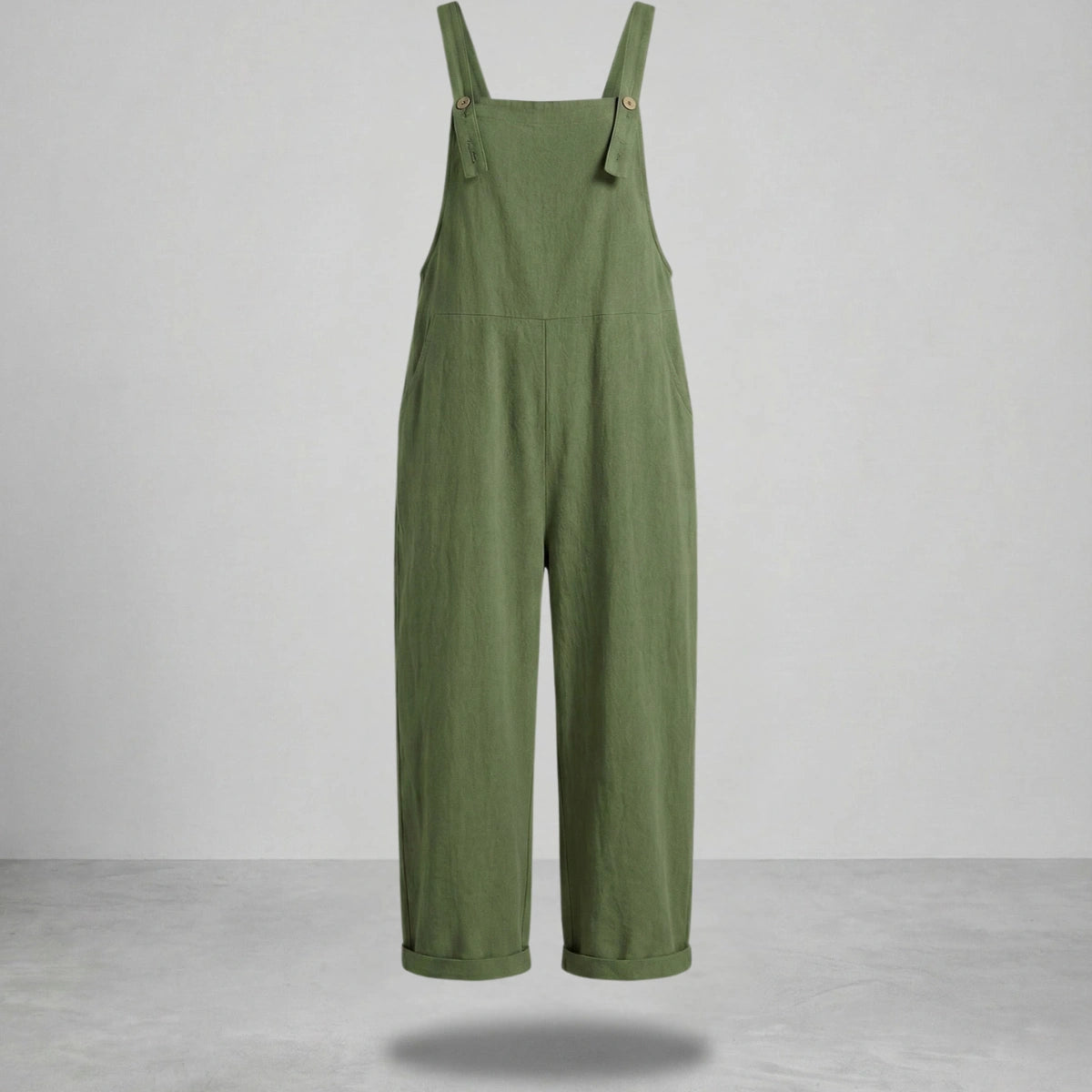 Gardaly Button-Front Casual Overalls Jumpsuit